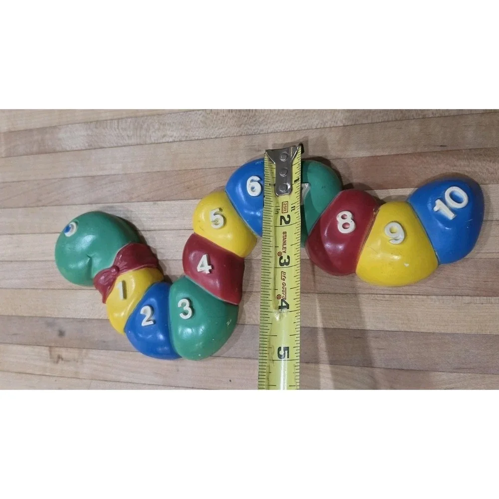 VTG Homco Rainbow Caterpillar Wall Hanging Nursery Decor 1-10 Worm Kidcore MCM